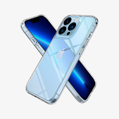 ACS03214 - iPhone 13 Pro Max Case Quartz Hybrid in crystal clear showing the back